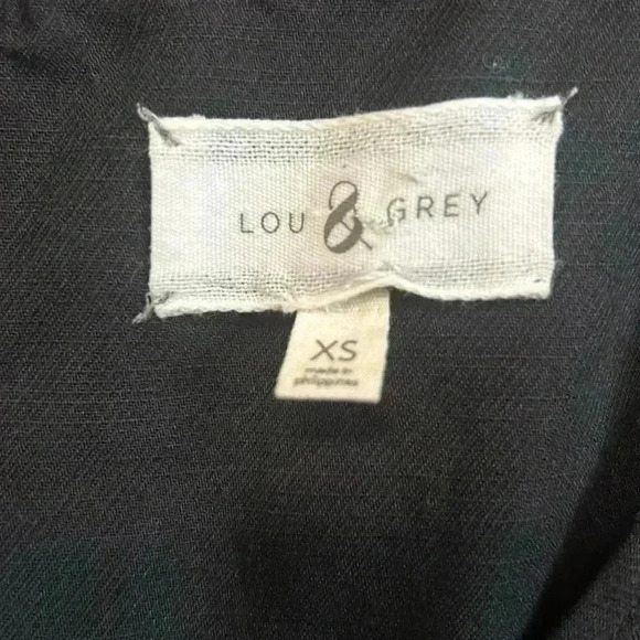 LOFT Lou & Grey Linen Romper. Black. size XS - Picture 3 of 5